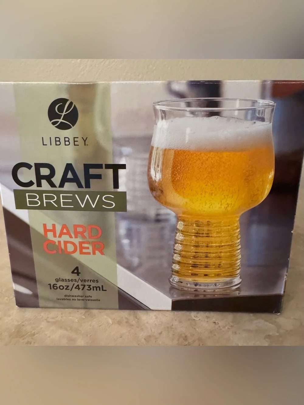 Libbey Craft Brews Hard Cider Glasses - clear